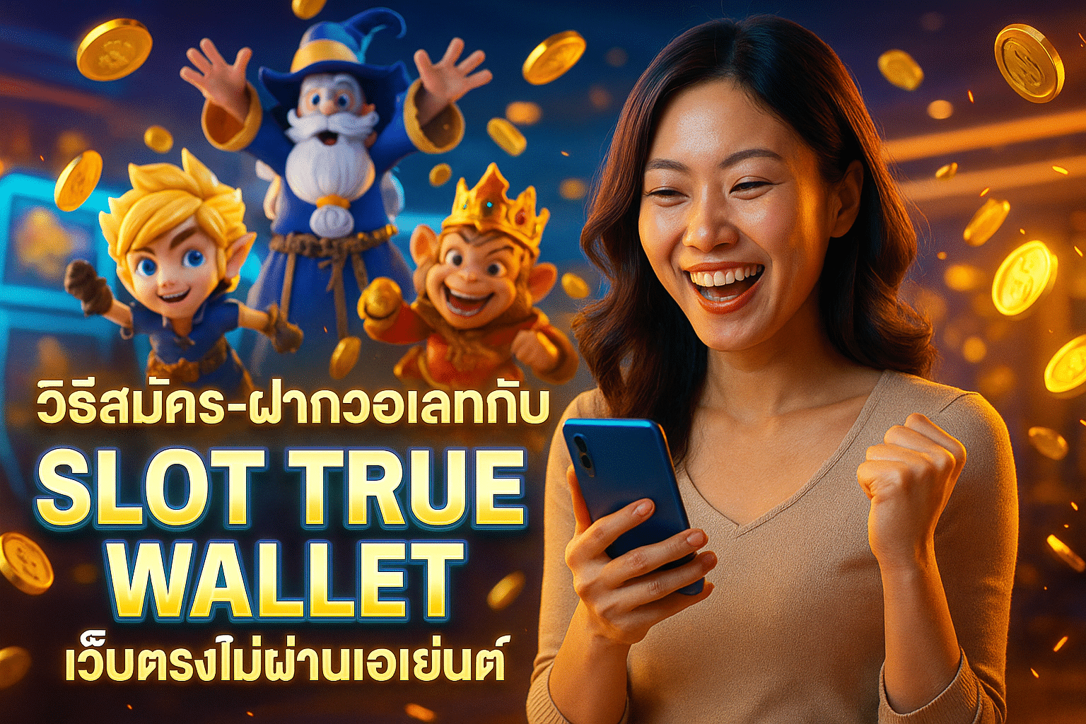 วิธีสมัคร-ฝากวอเลทกับ SLOT TRUE WALLET เว็บตรงไม่ผ่านเอเย่นต์